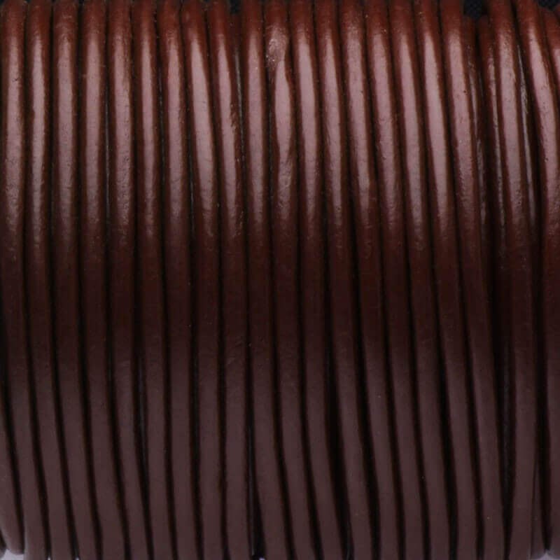 Leather strap, milk chocolate 4mm, spool 1m RZ40B02