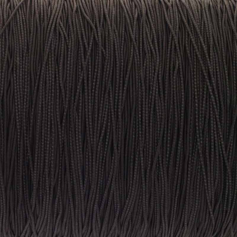 Elastic hat / braided dark chocolate 0.8mm 2m GJK029