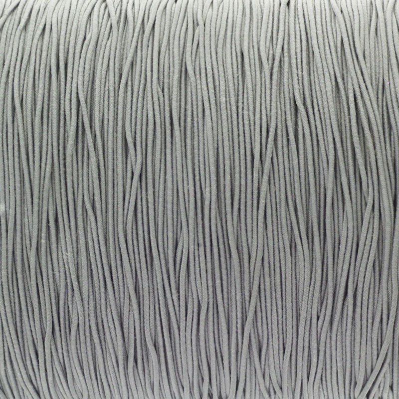 Hat elastic band / braided gray 0.8mm 2m GJK030