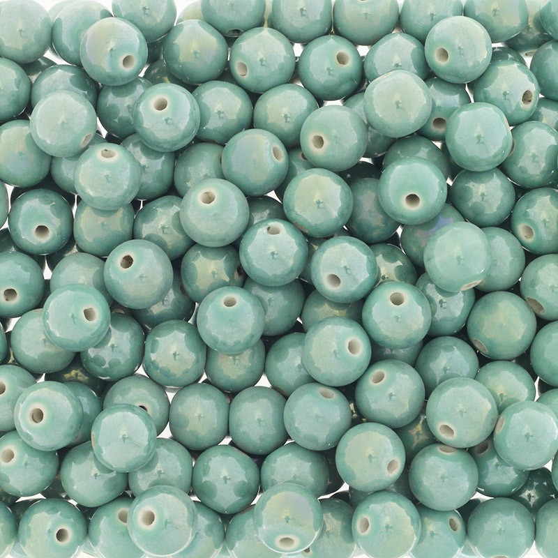 Ceramic beads 12mm light turquoise 1pcs CKU12Z11DB