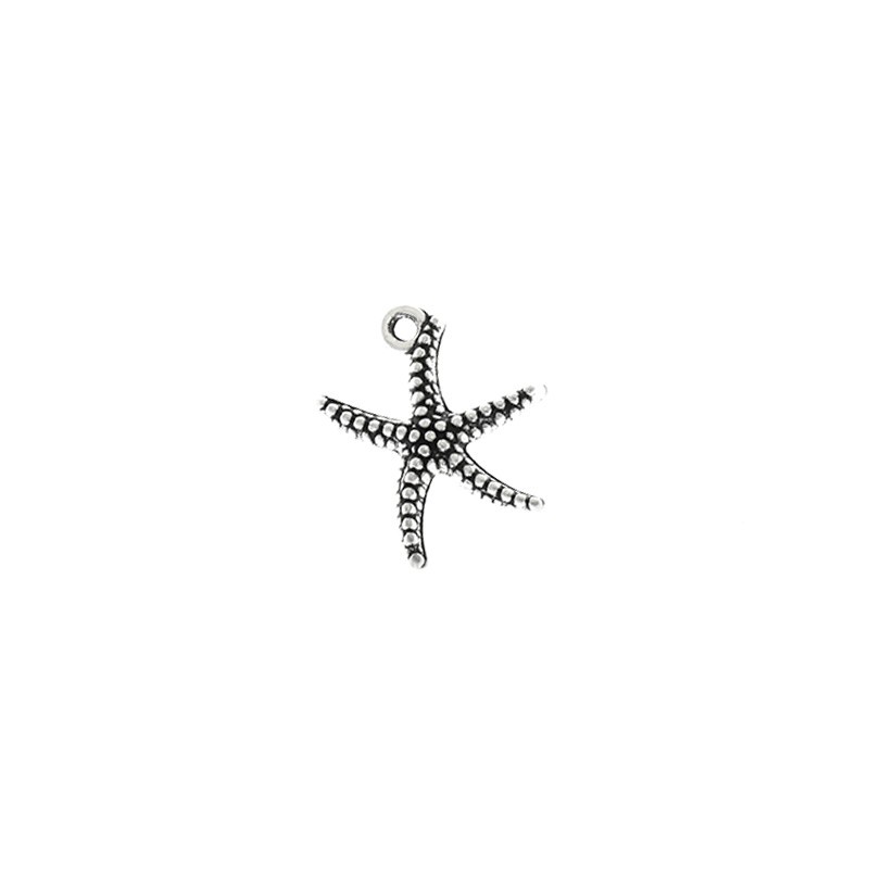 Sea starfish pendants 2 pcs antique silver 13x16mm AAT479A