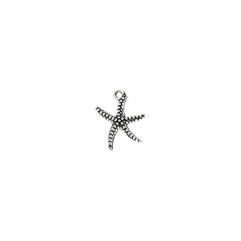 Sea starfish pendants 2 pcs antique silver 13x16mm AAT479A