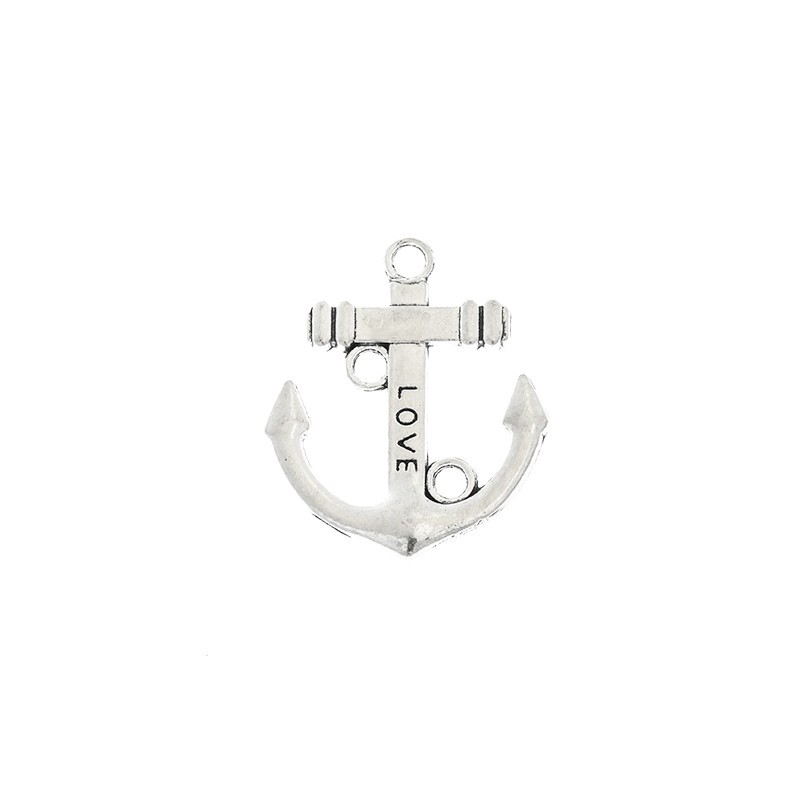 Anchor for bracelets / antique silver 24x29mm 1pc AAT551