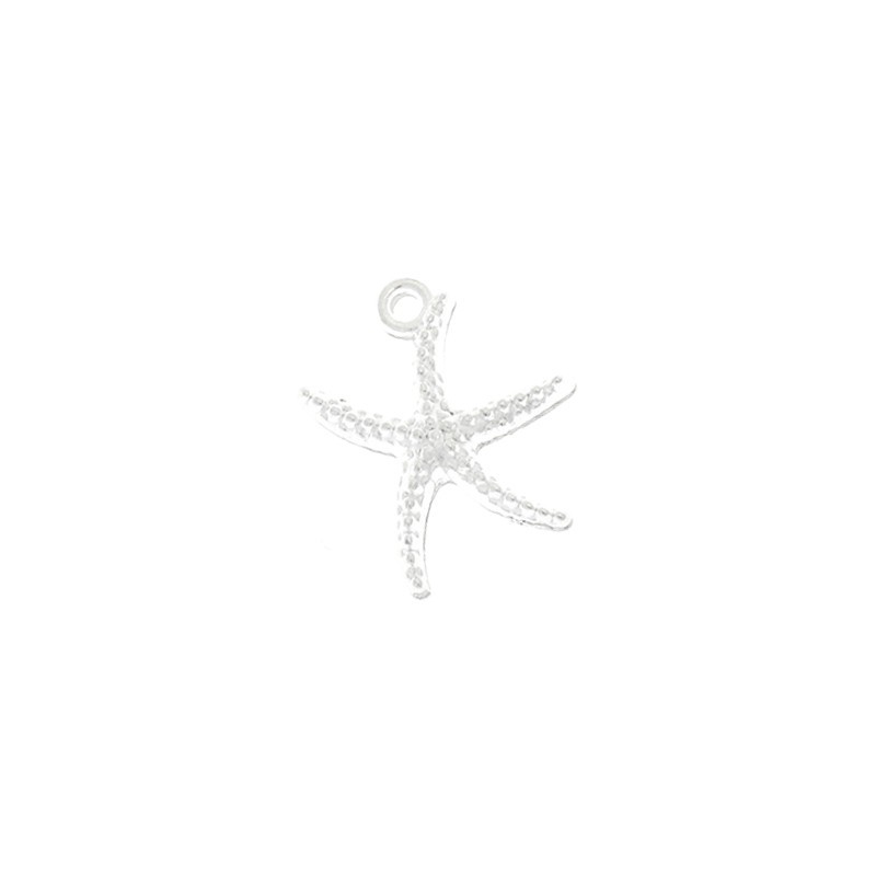 Sea starfish pendants 2 pcs light silver 13x16mm AASJ147