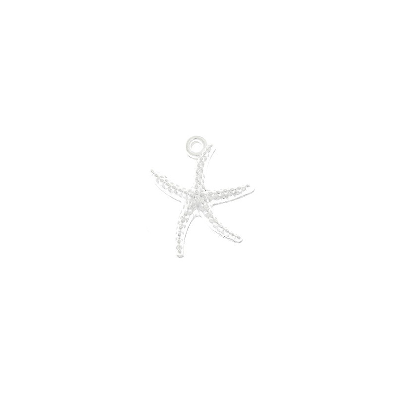 Sea starfish pendants 2 pcs light silver 13x16mm AASJ147