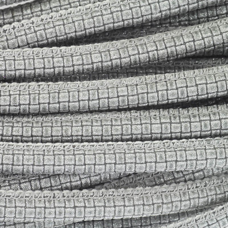Tiles sewn strap / glitter gray / 6mm from a 1m spool RZSZ46