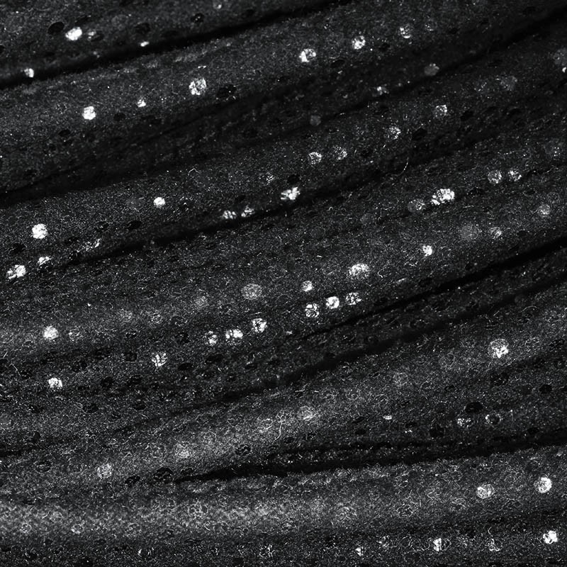 Sewn strap / Dots / black matte / gloss / 6mm from a 1m spool RZSZ51