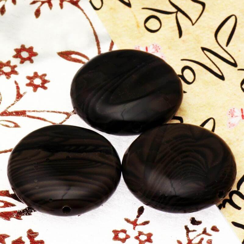 Round tablet chocolate stone 21x7mm 1pc KACZ004