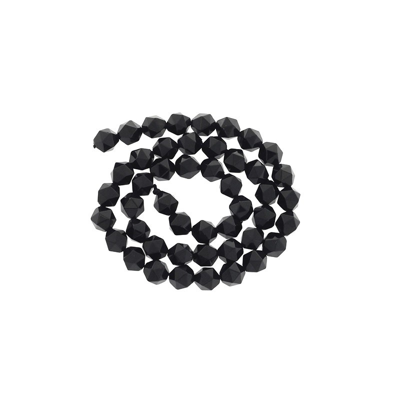 Onyx / faceted nuggets 8mm / 10pcs / KAONF08