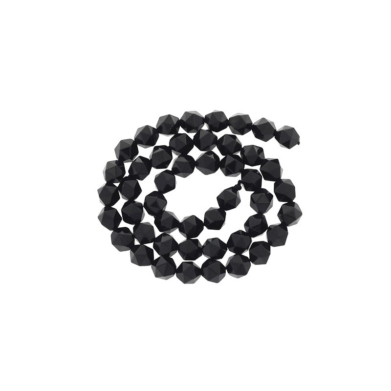 Onyx / faceted nuggets 8mm / 10pcs / KAONF08