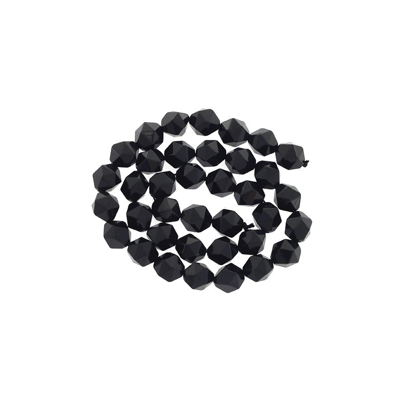 Onyx / faceted nuggets 10mm / 10pcs / KAONF10