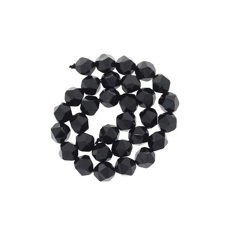 Onyx / faceted nuggets 12mm / 1pc / KAONF12