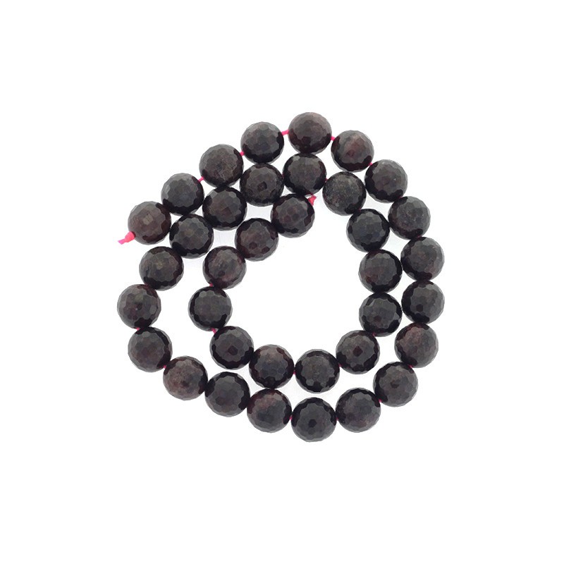 Garnet stone / faceted beads 10mm / rope 36pcs KAGAF1001