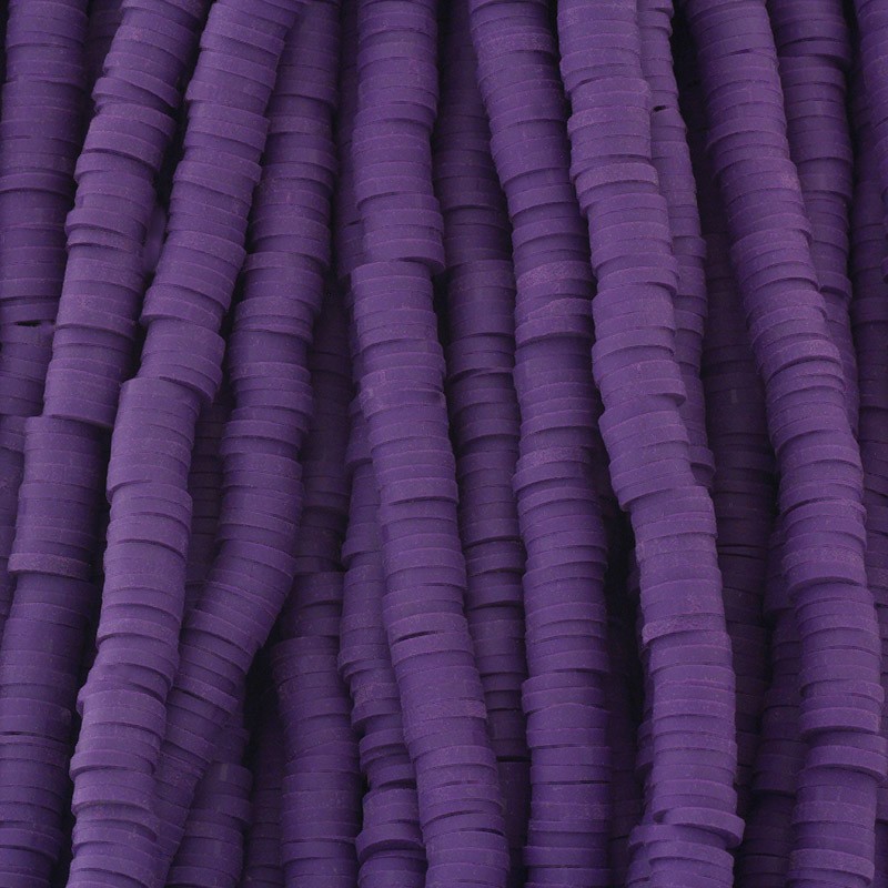 Katsuki beads / nice violet / 6mm discs / 40cm rope / MOKA06045