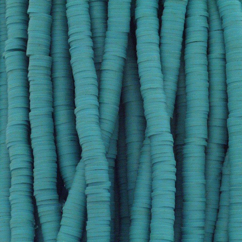 Katsuki beads / Caribbean turquoise / 6mm discs / 40cm rope / MOKA06070