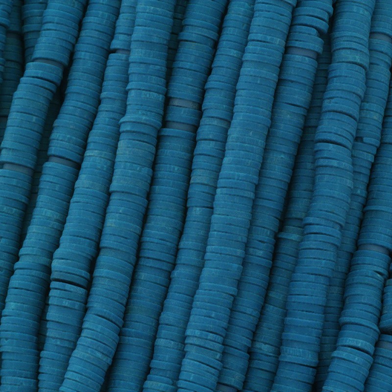 Katsuki beads / sea turquoise / 6mm discs / 40cm rope / MOKA06071