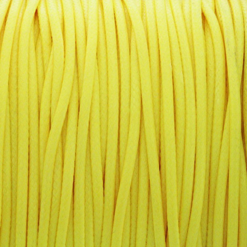 Sznurek jubilerski 2mm/ toksyczny żółty/ poliamidowy plecionka 2m PW2MM56