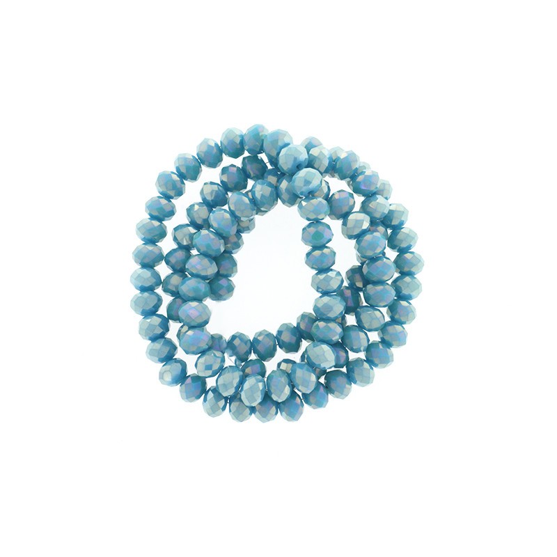 Beads / beads, crystals / pearl blue / 6x4mm 100pcs SZKROP06082A
