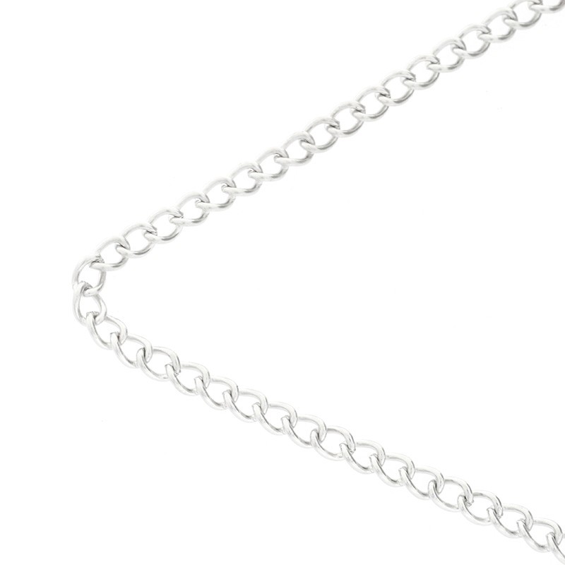 Chain by the meter/ oval twist platinum/ 5.5x4x0.9mm 1m LL221PL