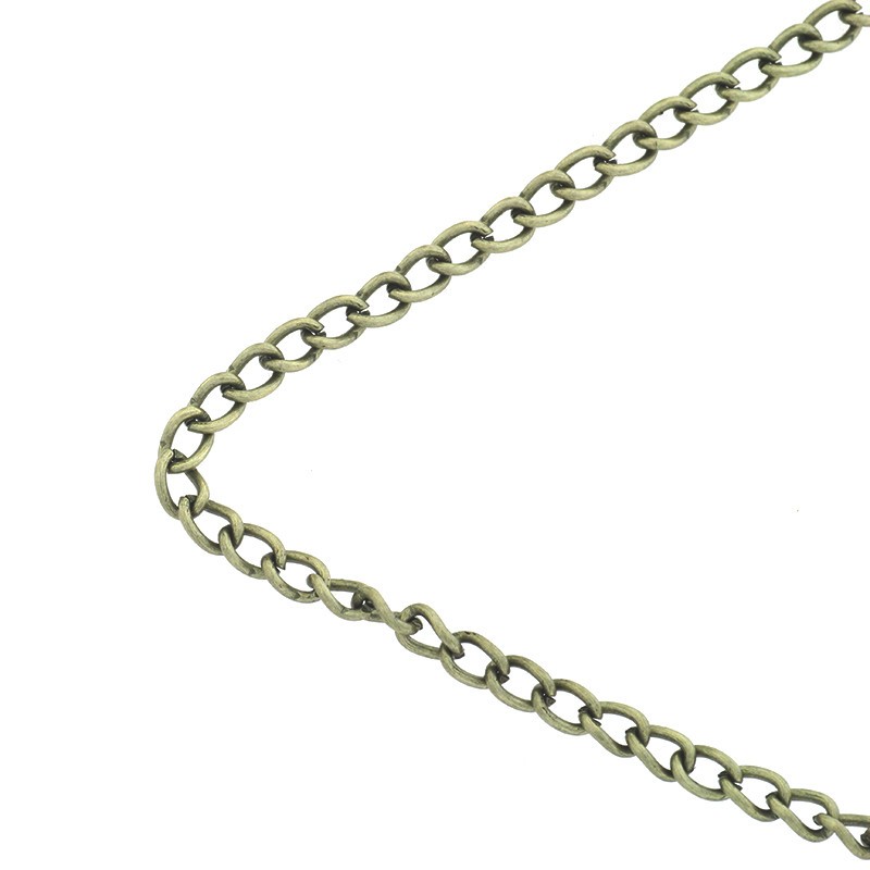 Chain by the meter / oval twist / antique bronze / 4x5.5x1mm 1m LL150AB