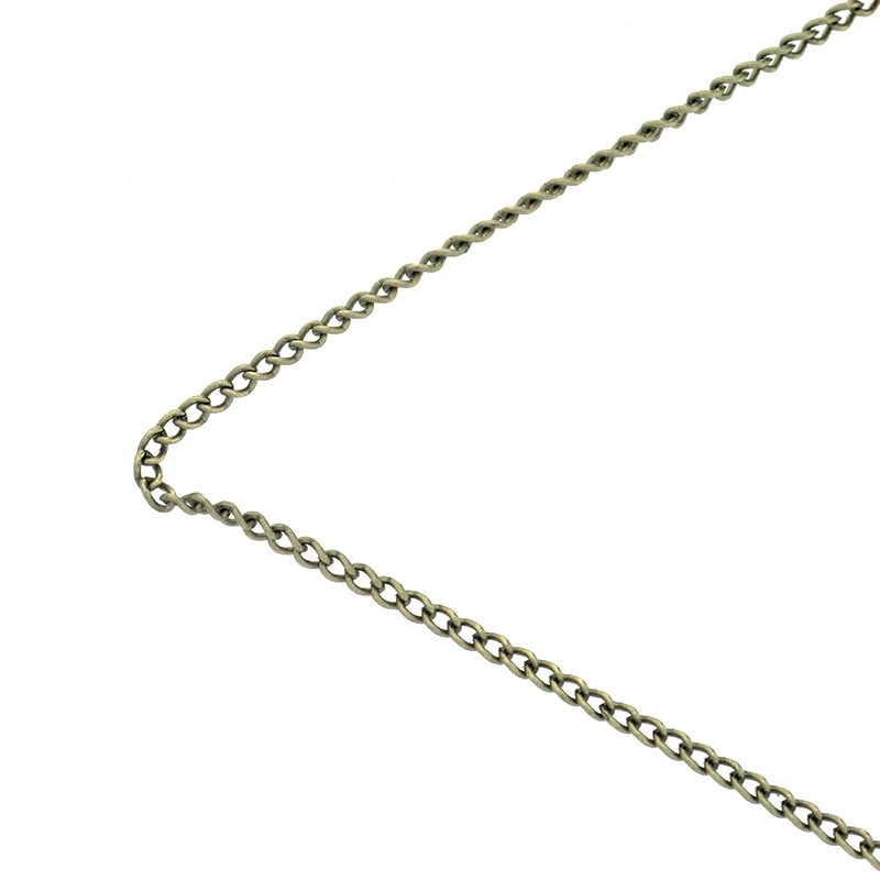 Chains / oval twist / antique brown 3.2x2.2mm 1m LL189AB