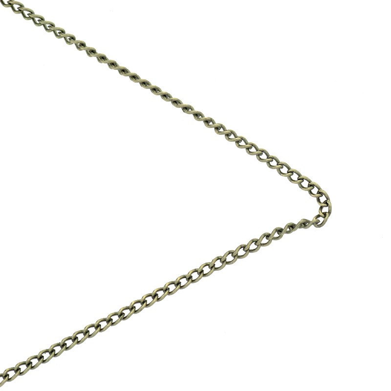 Chains / oval twist / antique brown 3.2x2.2mm 1m LL189AB