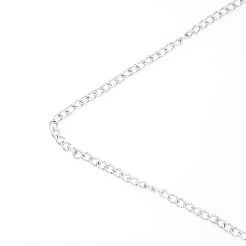 Chains / oval twist / platinum 3.2x2.2mm 1m LL189PL