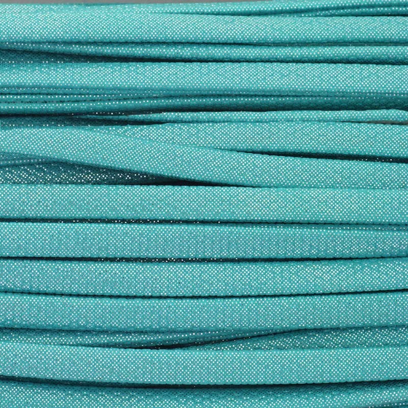 Strap Hexagon / turquoise- silver / 6x3mm from a 1m spool RZSZ122