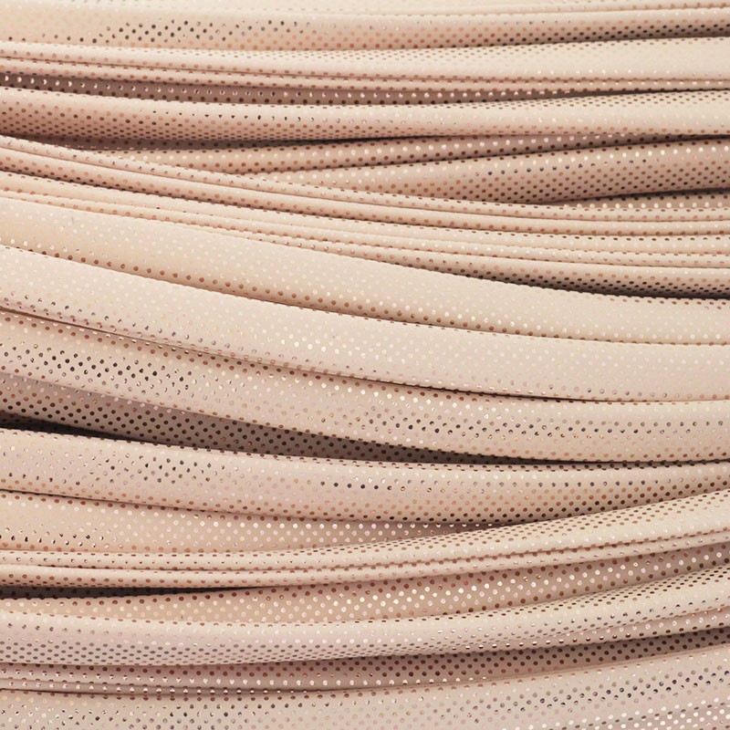 Point / nude strap - rose gold / 6x3mm on a 1m spool RZSZ153