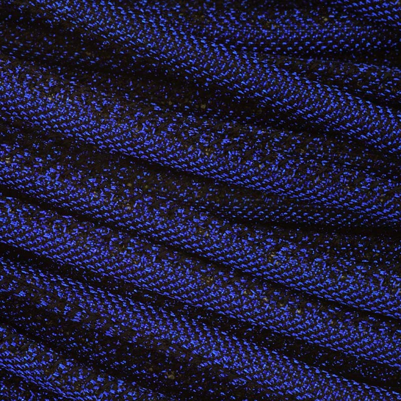 Rzemień szyty tkanina lurex/ kobaltowy/ 6mm ze szpuli 1m RZSZ70
