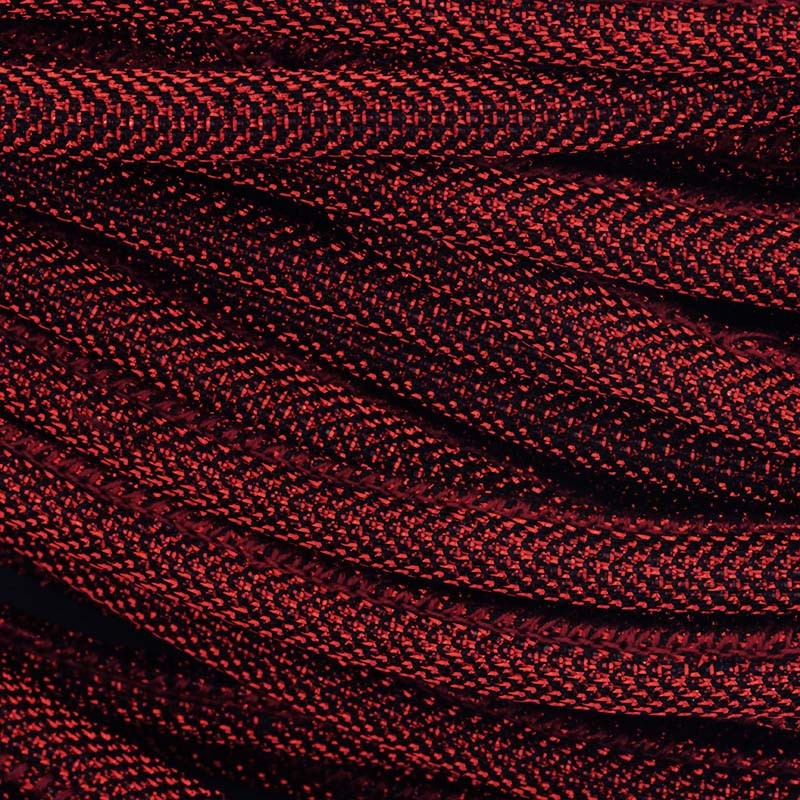 Strap sewn in lurex / burgundy / 6mm fabric from a 1m spool RZSZ77