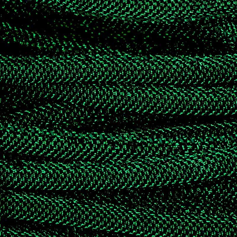 Strap sewn in lurex fabric / emerald / 6mm from a 1m spool RZSZ75
