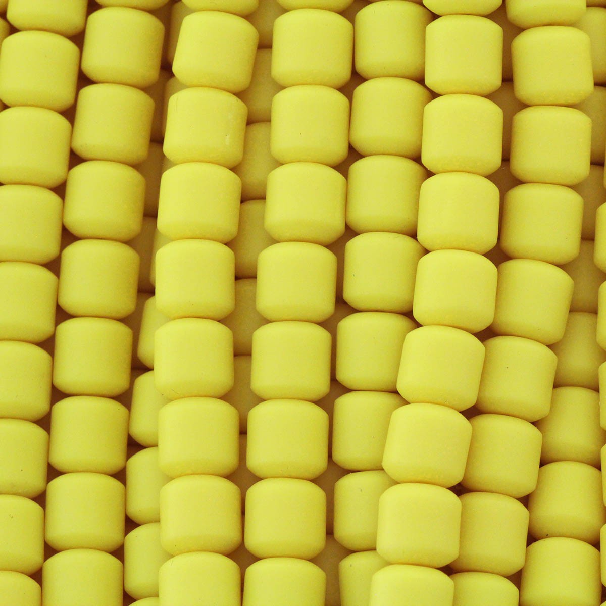 Katsuki beads / yellow / rollers 8x8mm / rope 40cm / MOWA08002
