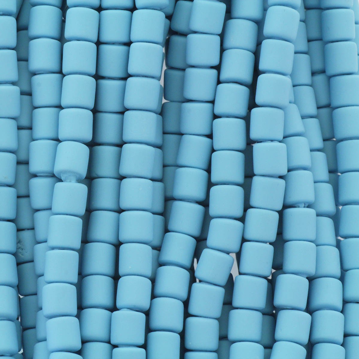 Katsuki beads / blue / rollers 6x6mm / rope 40cm / MOWA06016