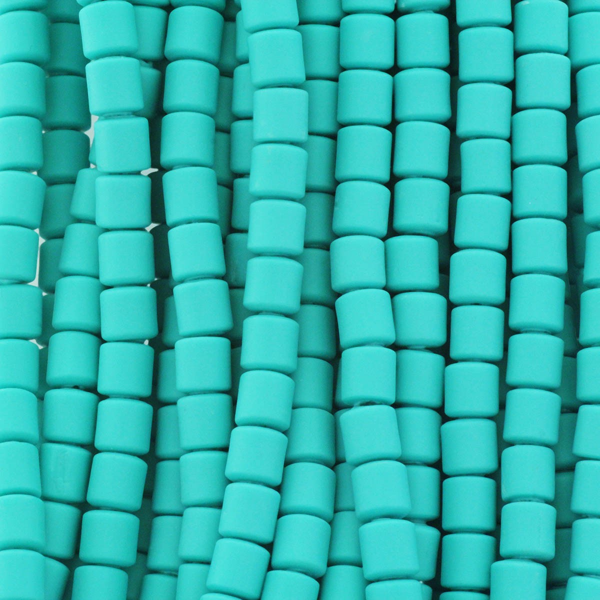 Katsuki beads / turquoise / 6x6mm rollers / 40cm rope / MOWA06019
