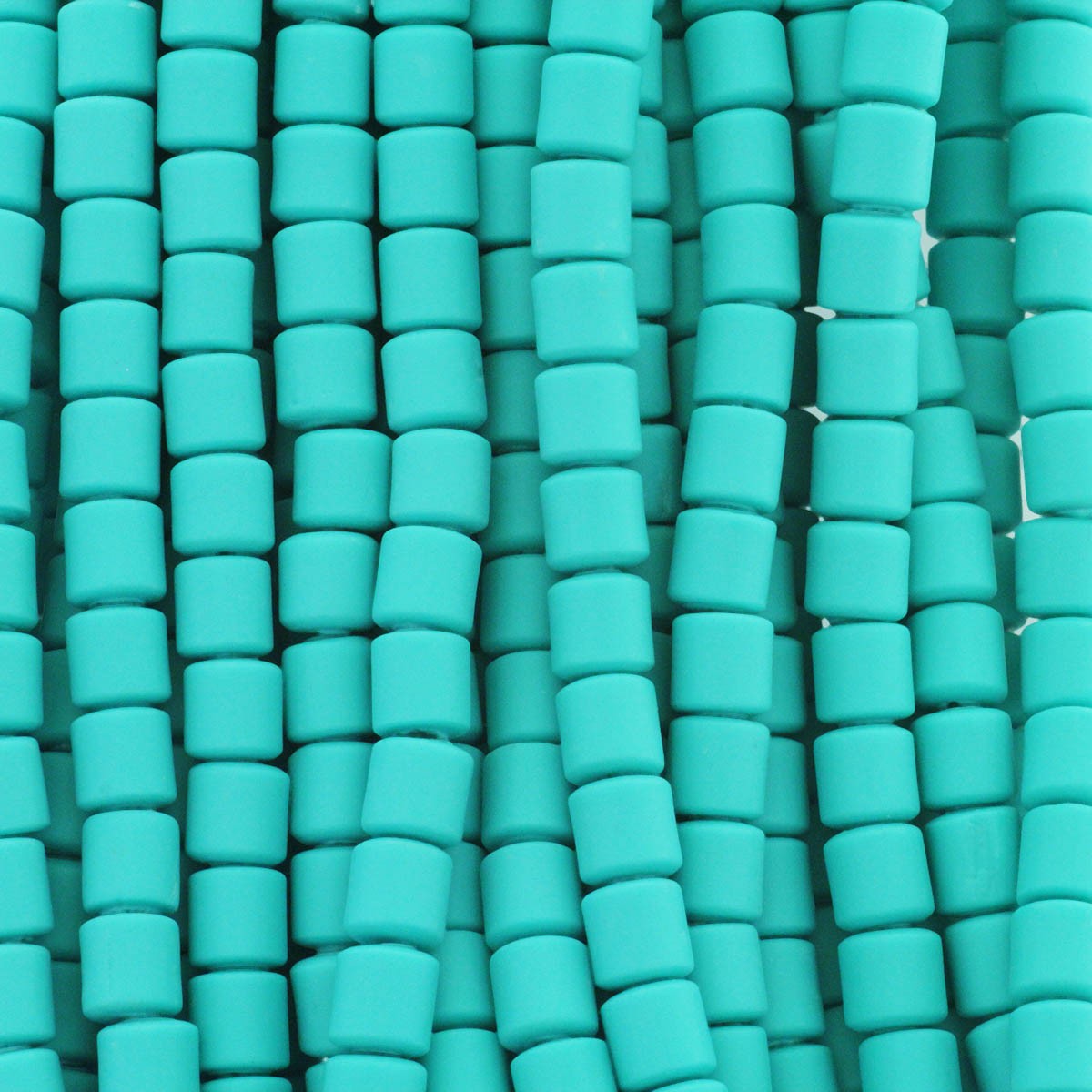Katsuki beads / turquoise / 6x6mm rollers / 40cm rope / MOWA06019