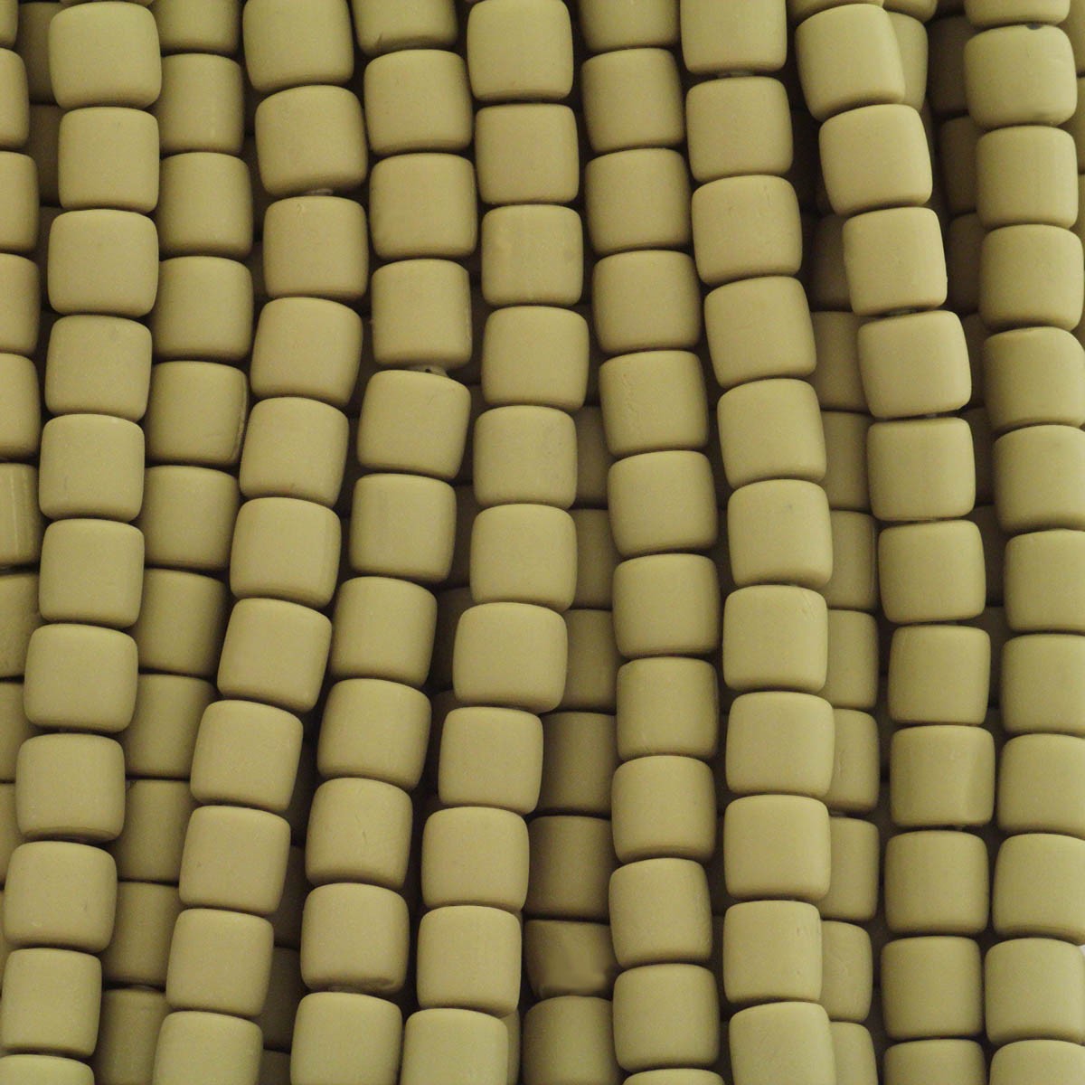Katsuki beads / olive / 6x6mm rollers / 40cm rope / MOWA06025