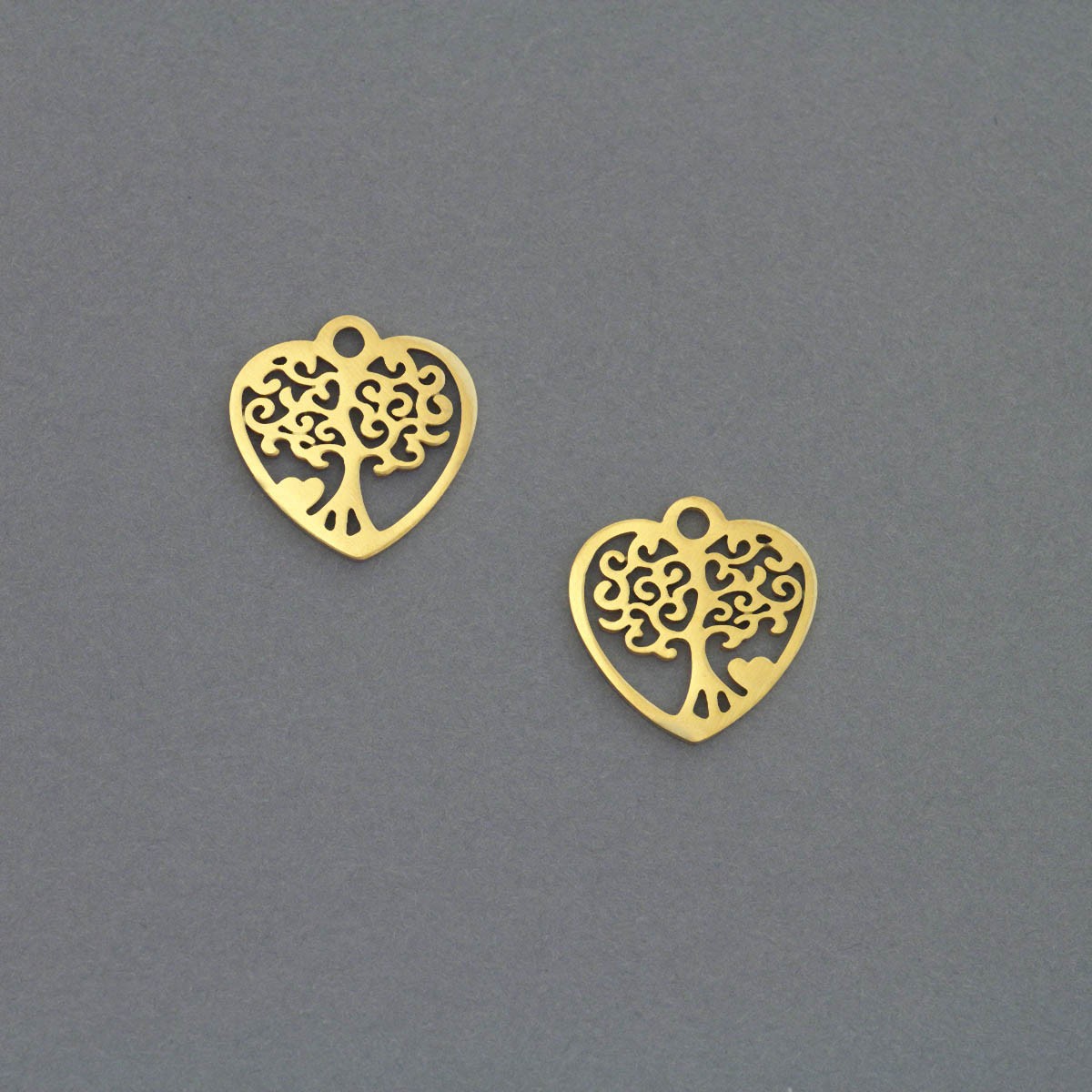 Tree of life pendant / surgical steel gold-plated / 15mm 1pc AKGSCH005