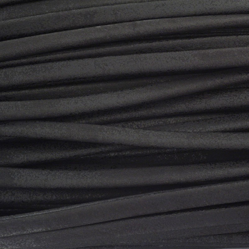 Shabby strap / black / 5x2mm on a 1m spool RZSZ187