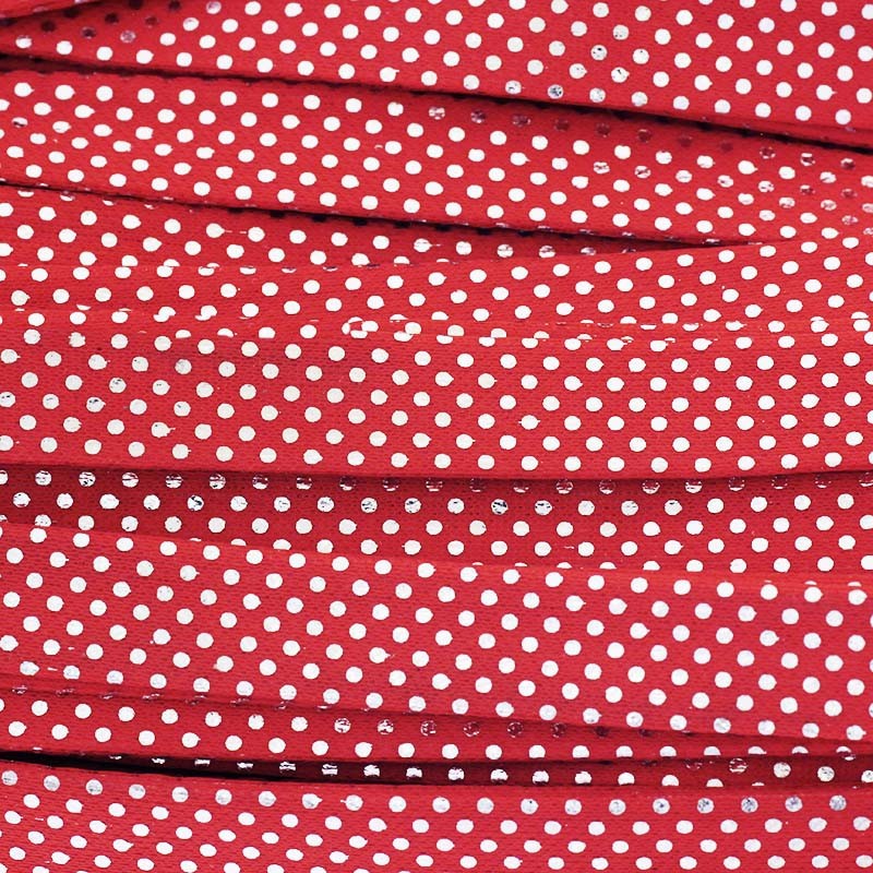 Strap Dots / red silver / 10x1.5mm from a 1m spool RZSZ188
