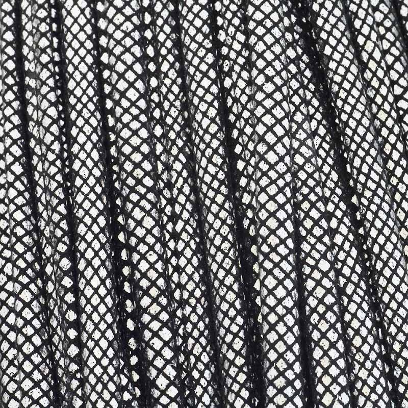 Arlequin strap / black, silver / 6x4mm from a 1m spool RZSZ109A