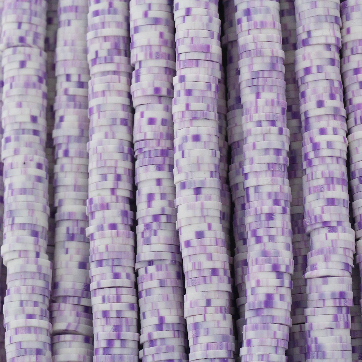 Katsuki beads / Snow / purple / 8mm discs / 40cm rope / MOKA08050