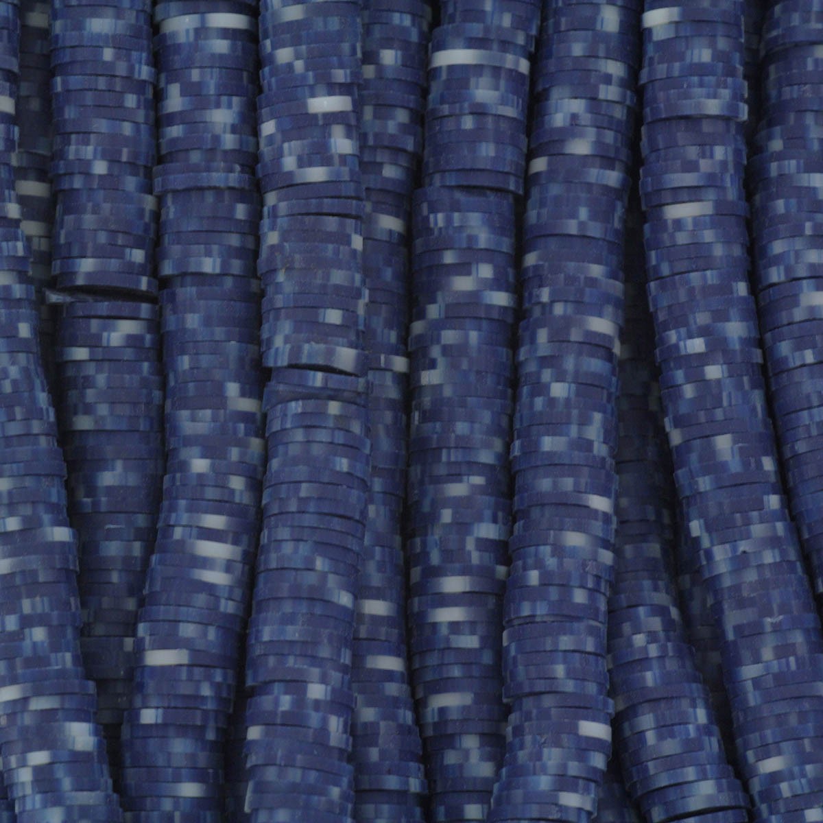 Katsuki beads / Snow / navy blue / 8mm discs / 40cm rope / MOKA08053