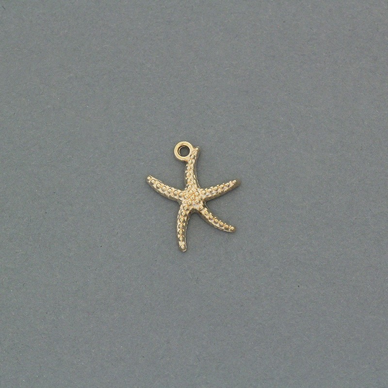 Starfish pendants gold 13x16mm 1pc AKG839