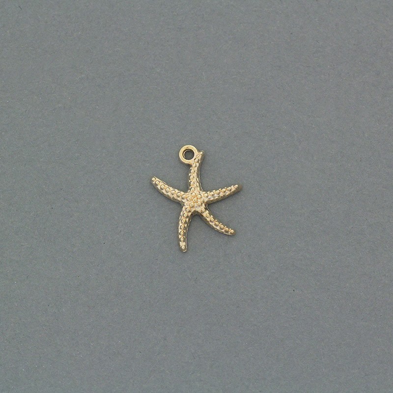 Starfish pendants gold 13x16mm 1pc AKG839