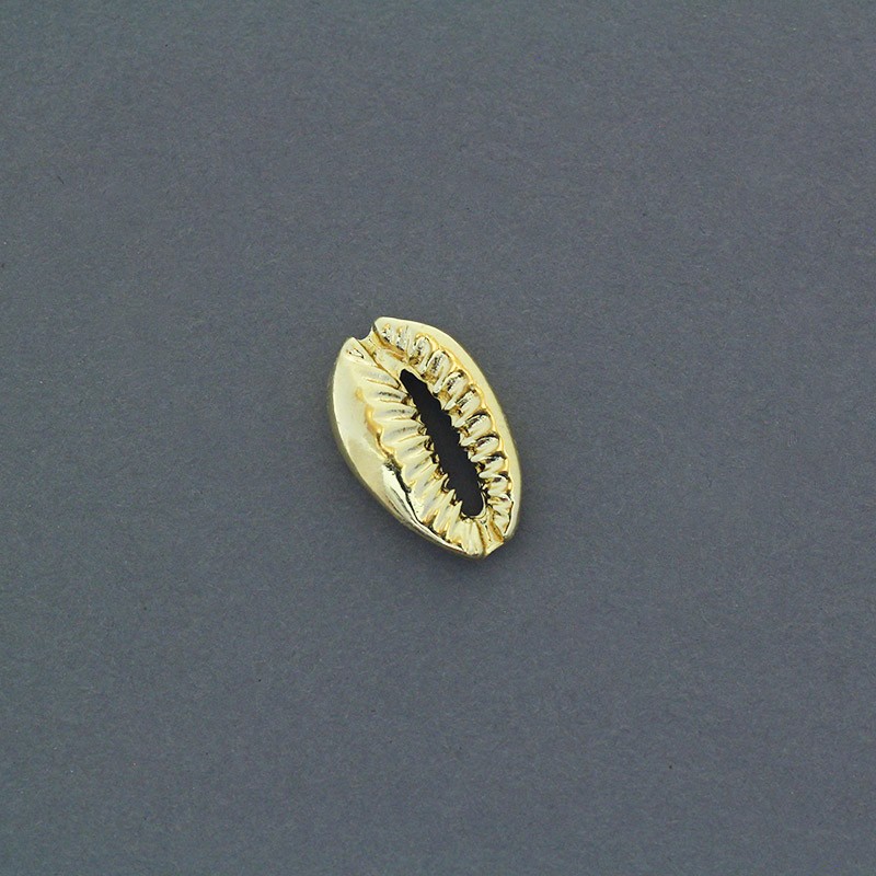 Kauri pendants / fasteners / shells gold 12x19mm 2pcs AKG840