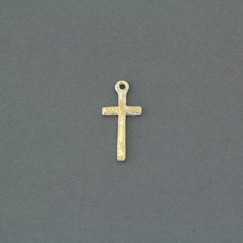 Cross pendant / gold / 11x23mm, 2 pcs AKG842