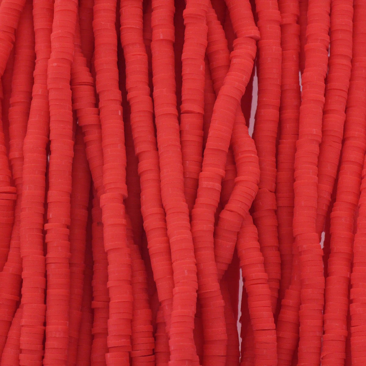 Katsuki beads / red / 4mm discs / 40cm rope / MOKA04022