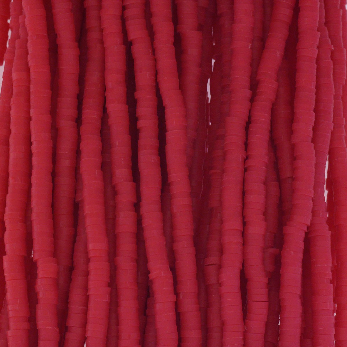 Katsuki beads / nice red / 4mm discs / 40cm rope / MOKA04023