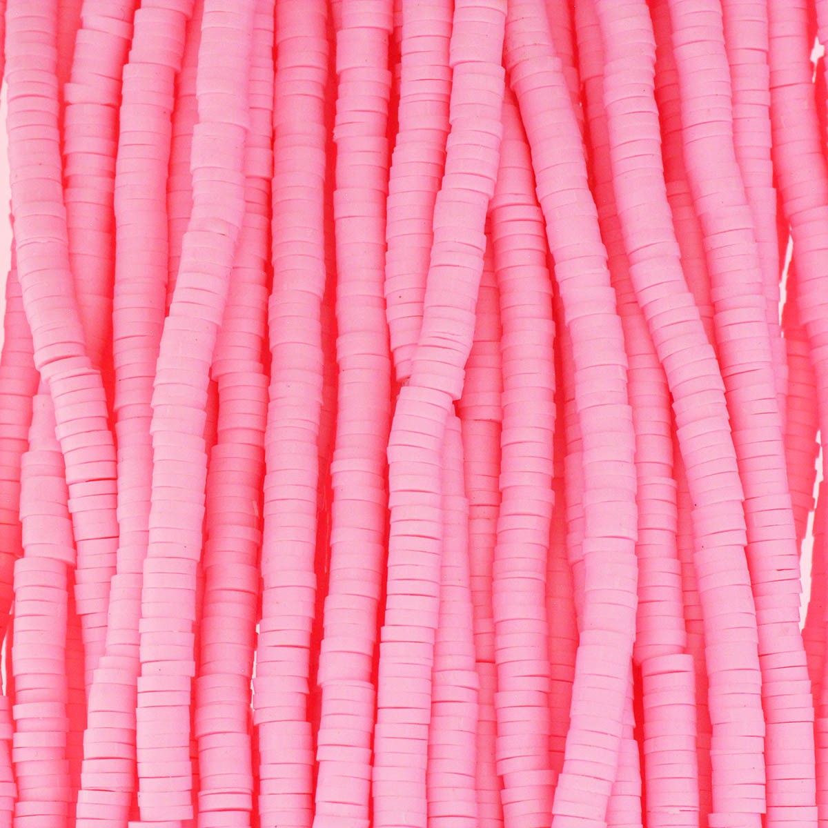 Katsuki beads / pink / 4mm discs / 40cm rope / MOKA04032